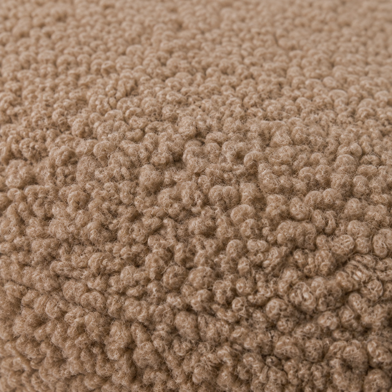 Round donut dog bed in taupe