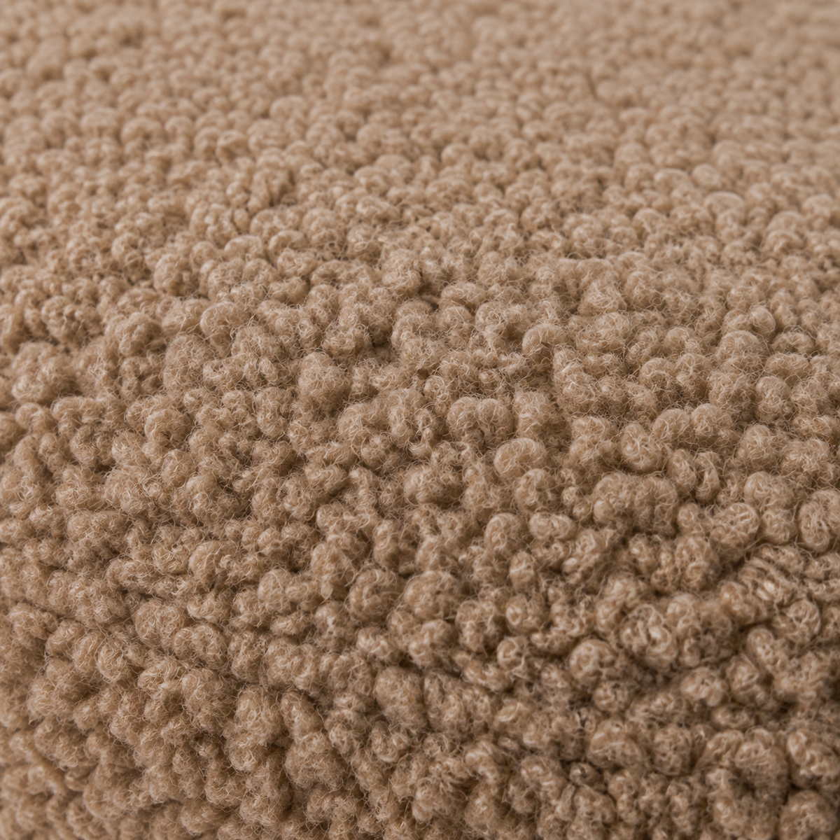 Round donut dog bed in taupe