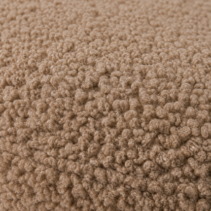 Round donut dog bed in taupe
