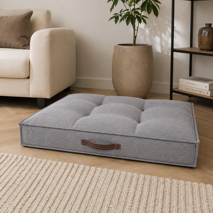 Rectangular dog cushion in grey