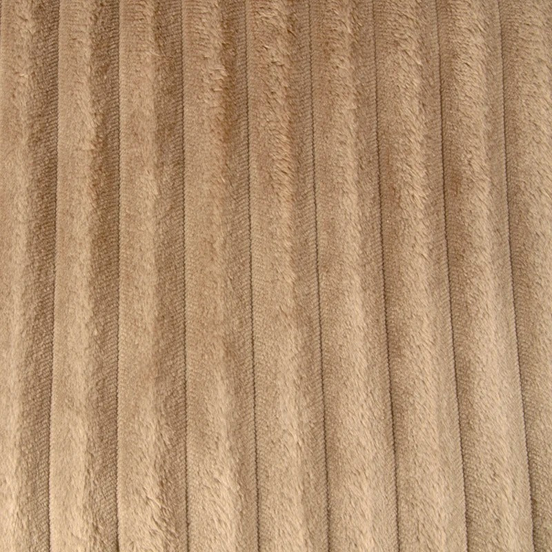 Rectangular ribbed dog mattress in beige